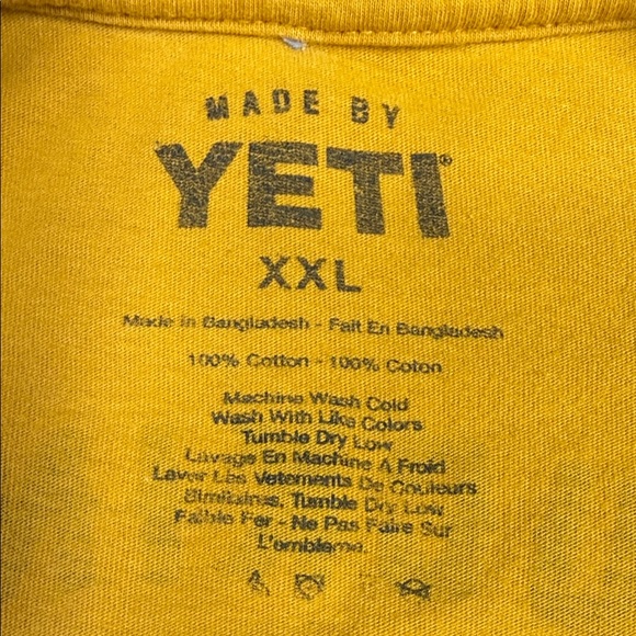 Yeti Men's Short Sleeve Tee in Vibrant Yellow - Picture 5 of 6